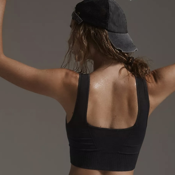 FP Movement Good Karma Square-Neck Bra in Washed Black - Picture 3 of 3